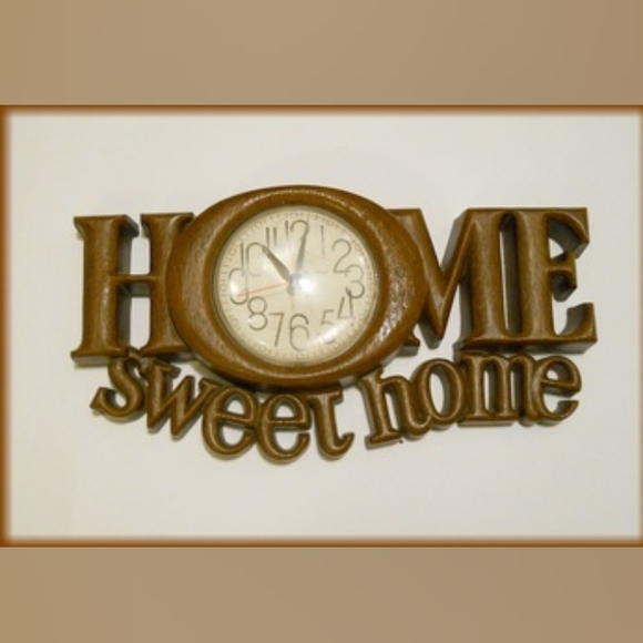 Vintage 1970s Burnwood Home Sweet Home Clock - Picture 2 of 10